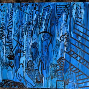 Treasure Coast Artist David McKinney Lost Painting Blue Mood Recovered
